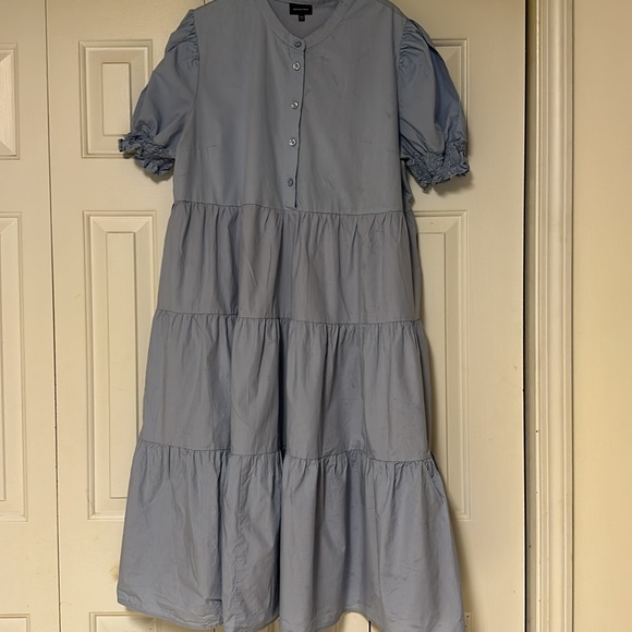 Who What Wear Dresses & Skirts - Who what wear blue XXL button front dress
